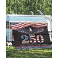 thumbnail image 4 of 4th of July RV Awning Sun Shade Screen 9'X15.3' 250 Years of Freedom Mesh Sunscreen Patriotic American Flag Eagle Awning Shade Screen with Zipper UV Blocker Completed Kits for RV Motorhome Camper, 4 of 7