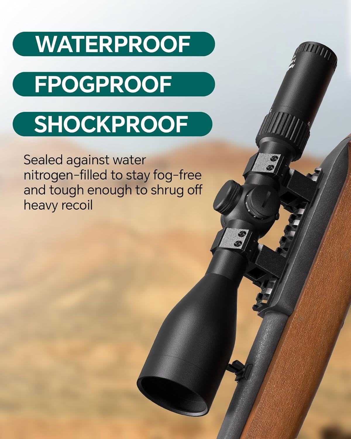 Aquilifer HT 3-12x56 SFP Rifle Scope, Red-Illuminated Mil Dot Reticle, 1/10 MRAD Turrets, 30mm Tube, Low-Light Hunting Optic, Waterproof Fogproof Shockproof Riflescope