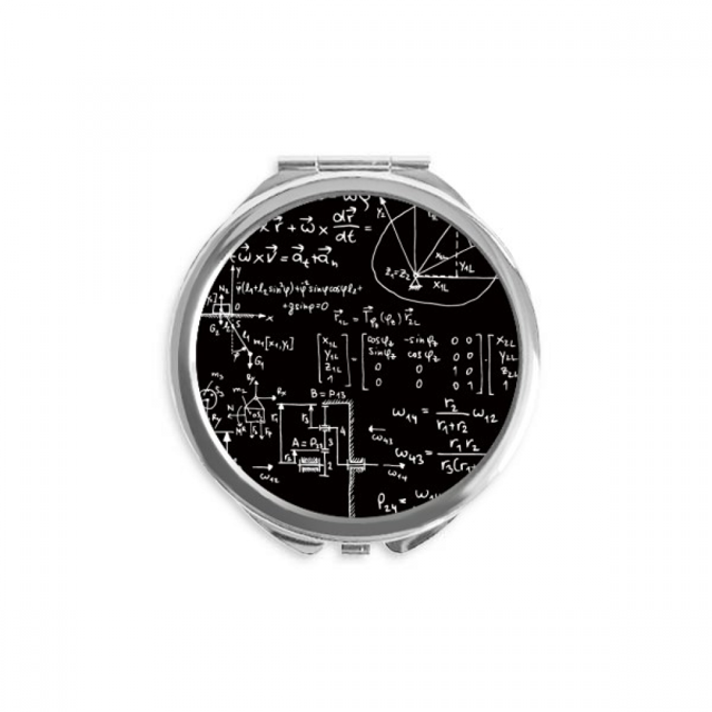 Formules Mathématiques Matrice Calcul Scientifique Miroir Compact Rond Portable de Poche en Verre
