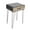 Black Single Drawer Solid Rectangle 17" x 12" x 26", variant on DecMode 18" x 22" Brown Wooden Accent Table with Black Metal Hairpin Legs, 1-Piece