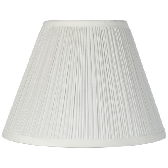 Springcrest 6" Top x 12" Bottom x 9" Slant Lamp Shade Replacement Small Ivory Empire Round Traditional Pleated Spider Harp Finial