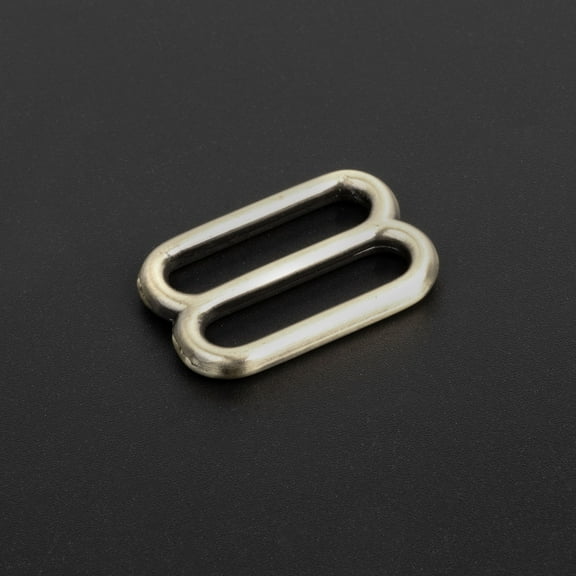 Country Brook Design® 1 Inch Brushed Brass Metal Round Wide-Mouth Triglide Slides, 50 Pack