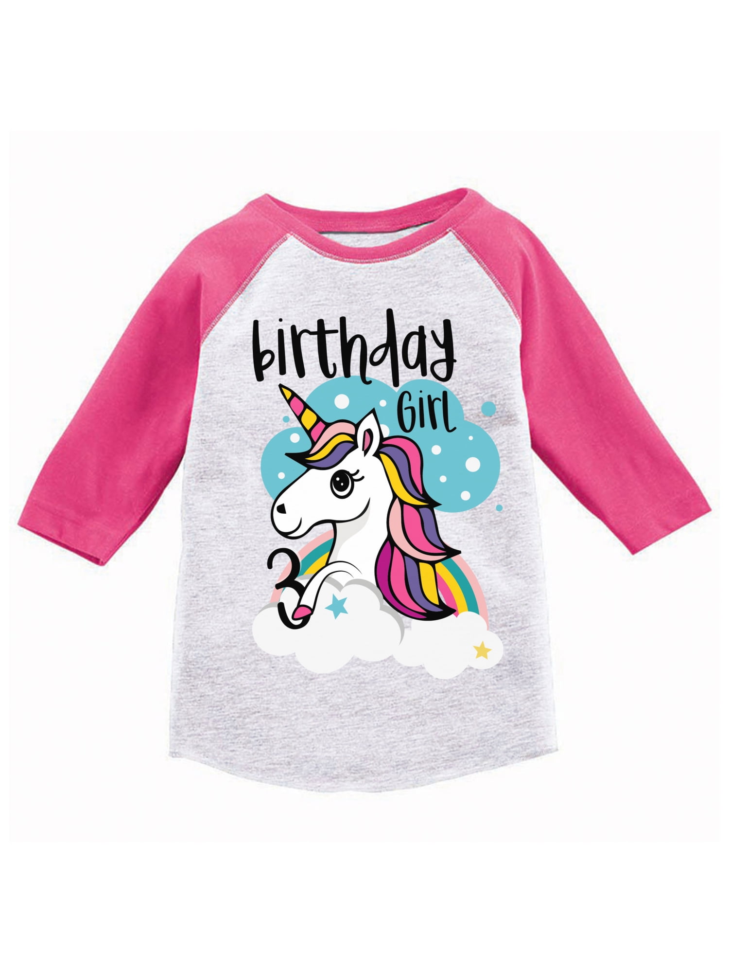 3rd Birthday Girl Outfit Unicorn 3 Year Old Toddler Third Birthday Girl Shirt 3t 