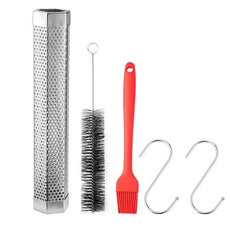 

HOMEMAXS 304 Stainless Steel Barbecue Smoke Pipe Barbecue Hexagonal Pipe Barbecue Tool (Brush Random Color)