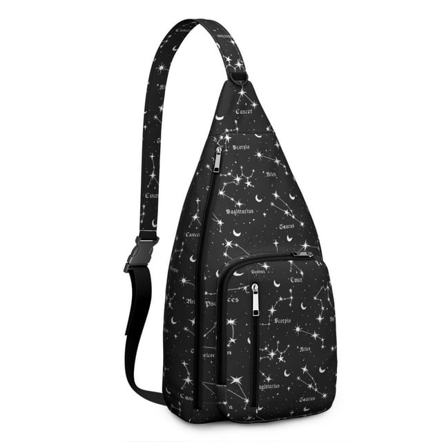 Nebula Cloud Crossbody Bag - Cosmic Dust & Stars Pattern (Breathable)