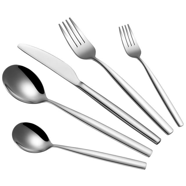 30-Piece Stainless Steel Silverware Set for 6 – Mirror Polished Flatware Cutlery, Dishwasher Safe – Includes Forks, Knives, Spoons – Utensil Set for Home, Restaurant, Hotel