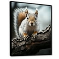 thumbnail image 2 of Designart "Taupe Chestnut Creature Chipmunk" Animals Floater Framed Wall Art Living Room, 2 of 7