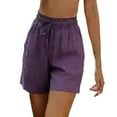 thumbnail image 3 of TAGOLD Women Casual Pants Multi Color Shorts With Drawstring Waistband For Summer Daily Wear, 3 of 5