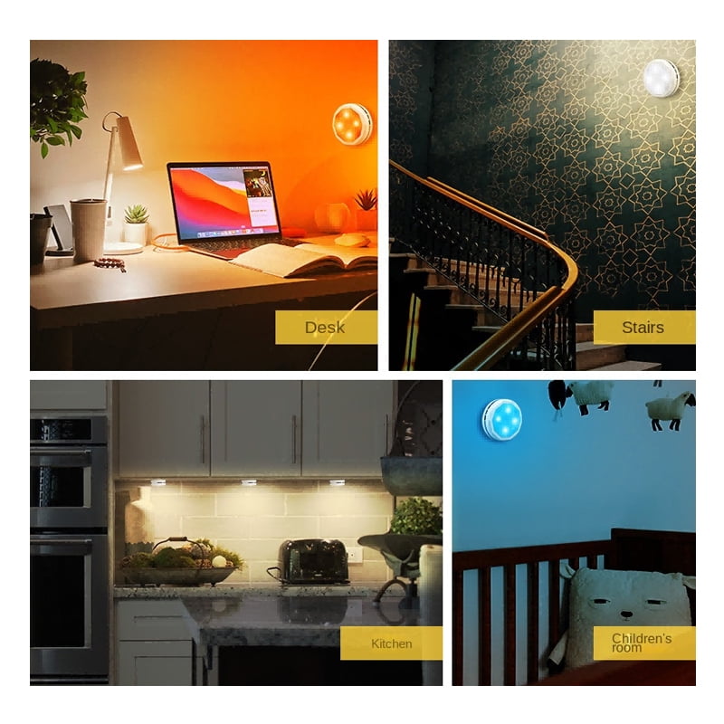 (Weiyi-EC)-- 3 Pcs Motion Sensor Lights Indoor, Under Cabinet Light Rechargeable, Wireless LED Closet Lights Night Light **--（ 47;lk）