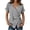 Grey, variant on Casual Solid Color Lapel Lace Up Irregular Loose Short Sleeve T Shirt (no Component Label) Womens under Shirts Short Sleeves Packs