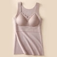 thumbnail image 2 of GJSYRH Women Winter Warm Base with Built in Bra,Seamless V Neck Underwear Vest,High Stretch Thicken Sleeveless Lined, 2 of 9