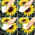 thumbnail image 3 of Round Fitted Tablecloth Wild Butterfly Sunflowers Round Tablecloth with Elastic Edge Circular Table Cover Waterproof Wipeable Table Cloth, Fits Tables up to 36" - 42" Diameter, 3 of 6