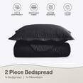 thumbnail image 4 of IR Imperial Rooms 2Pc-Embossed Bedspread Microfiber Soft Floral Vintage Quilt Set Lightweight Twin Black, 4 of 12