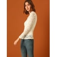 thumbnail image 4 of Top de encaje de blubordade manlarcon soplo semitransparente vintage pamujer Beige XXL, 4 of 6