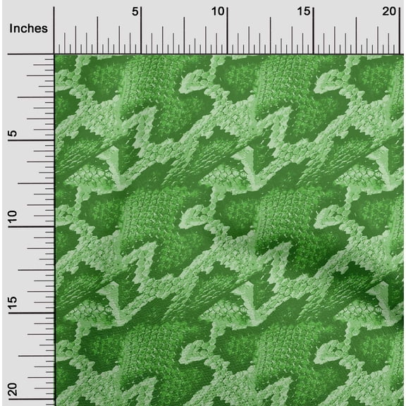 oneOone Polyester Spandex Green Fabric Animal Skin Sewing Craft Projects Fabric Prints By Yard 56 Inch Wide-BR2