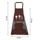 thumbnail image 5 of Monstrate Delantal lavable y estampado de tenedor, breve delantal a prueba de agua para adultos, cocina casera, restaurante, babero, delantales con Herramientas y accesorios para hornear Café Monstrate HA003509-04, 5 of 6