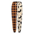 thumbnail image 4 of Xmyrz Halloween Casual Pants For Women Winter Printed Sweatpants Ghost Elasticity Tapered Pumpkin Bat Lace Up Lounge Pants Casual Trouser, 4 of 5