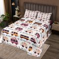 thumbnail image 2 of Erosebridal Cute Pink Camper Travel Trailer Coverlet Set Queen, Let's Go Camping Print Bedding Set 3 Pieces, 2 of 5
