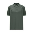 thumbnail image 6 of lcziwo Weekly Sales Polos Shirts for Men and Women Button Down Dressy Casual Lapel Short Sleeve Work Tops Plus Size Loose Fit Comfy Quick Dry Golf Tee Shirts Army Green XXXXL, 6 of 9