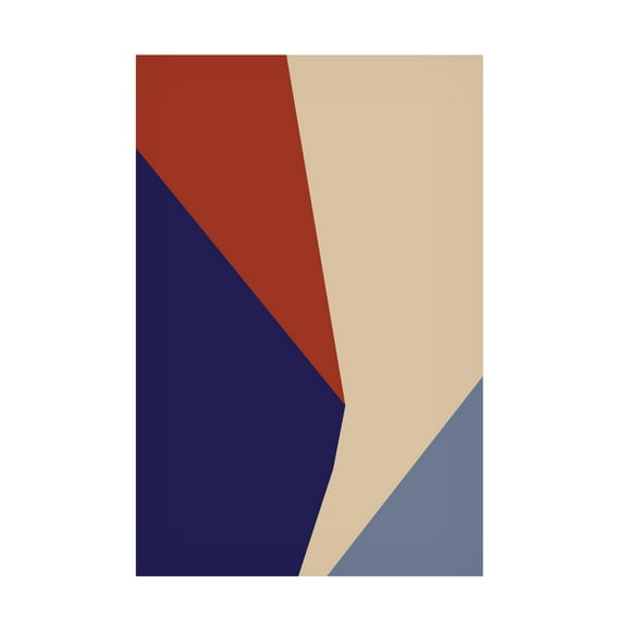 Canvas Wall Art - Pictufy Studio 'Color Blocks 03' Wall Art for Living Room, Bedroom, or Office Décor by Trademark Fine Art - 12 x 19 Inches