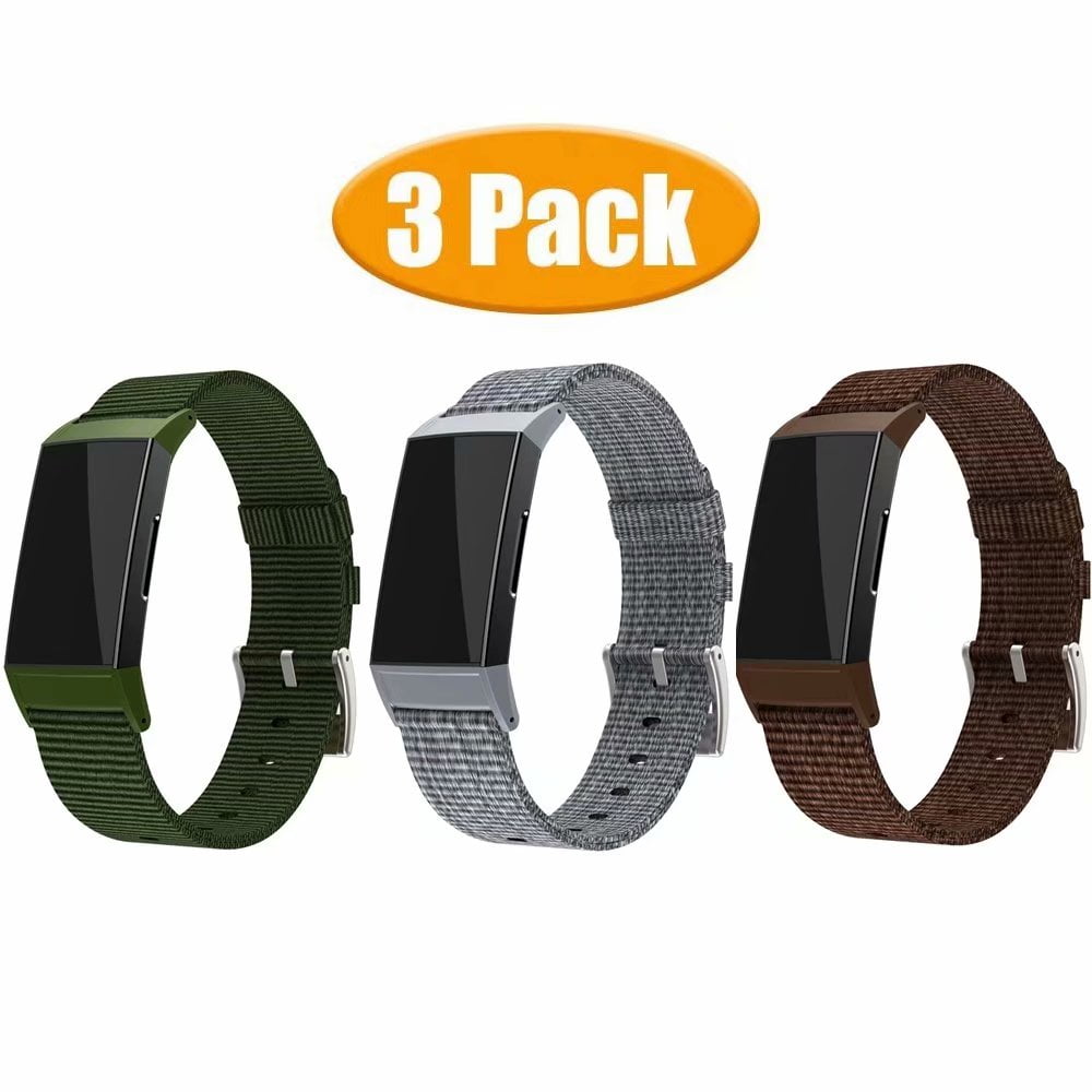 Nylon Fiber Band Wrist Strap Replacement Wristband For Fitbit Charge 3 