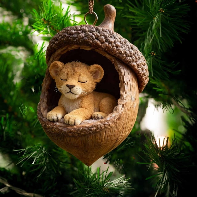 Adornos navideños acrílicos 2D | Decoraciones festivas con cinta | Diseños redondos para interiores y exteriores
