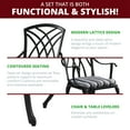 thumbnail image 3 of Kinger Home  Ekta 24-Inch Patio Bistro Sets 3 Piece Cast Aluminum Black, 3 of 6