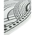 thumbnail image 5 of Unique Loom Outdoor Traditional Collection Area Rug - Deco (3' 1" Round White and Black), 5 of 6