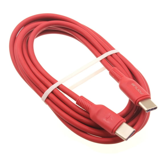Red 6ft Long Cable for Samsung Galaxy Z Flip5/Flip4/Flip 3 5G - USB-C to Type-C PD Fast Charger Cord Power Wire Sync TPE for Galaxy Z Flip5/Flip4/Flip 3 5G