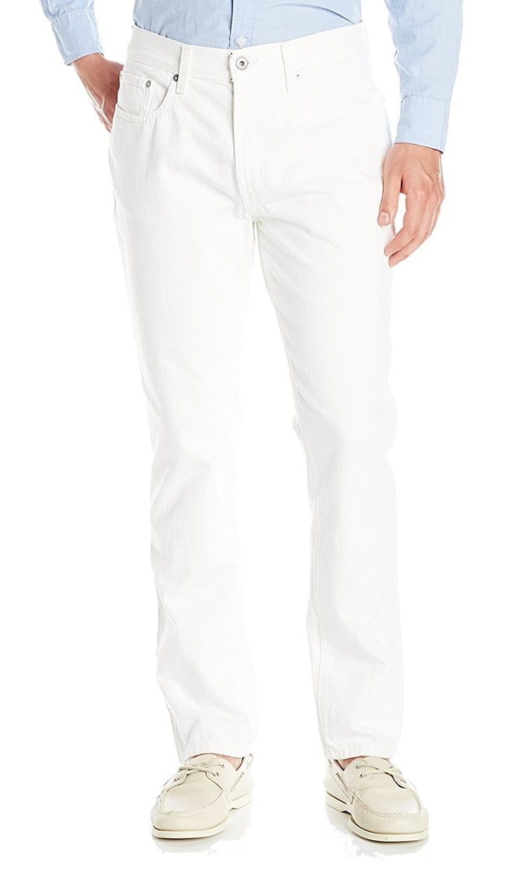Nautica Mens Textured Tapered Leg Slim 