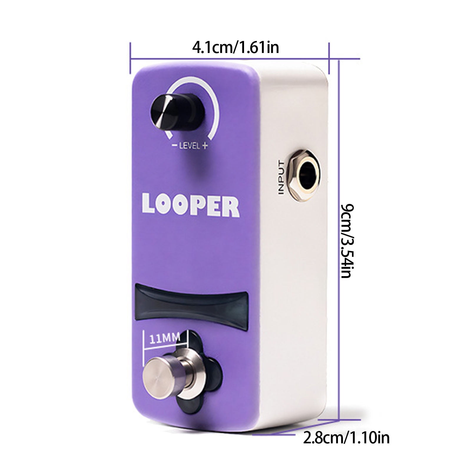 Compact Loop Recording Pedal Portable Guitar Effects Device Alloy Texture for Practice and Creative Performances