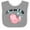 Heather and White, variant on Inktastic I Love Axolotls with Bubbles Boys or Girls Baby Bib