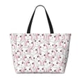 thumbnail image 2 of Kdxio Cute Rabbit for Beach Bag for Women Large Beach Tote Bag Waterproof Sandproof Swim Bag with Zipper Pockets Beach Vacation Travel, 2 of 7