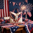 thumbnail image 6 of Tuvgenk Quilted Tote Bag Full Eagle Design Handbag Patriotic Americana Style Large Capacity Tote, 6 of 6