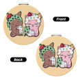 thumbnail image 2 of Pofeuu Moriah Elizabeth for Portable Pocket Makeup Mirror PU Cover Compact Travel Mirror with Normal and Magnifying Double Sided Glass-Round Shape-Round Shape, 2 of 9