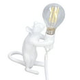 thumbnail image 2 of Animal Lamp, Lifelike Image Beautiful Practical Modern Resin Mouse Lamp  For Cafe For Home Decor For Office Gold,White, 2 of 8