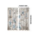 thumbnail image 3 of huayou 2 Pack Printed Kitchen Tier Curtains, 27.56x59.06 Inch Vintage Nautical Starfish Seahorse Anchor Postcard Short Window Curtains for Indoor Kitchen Coastal Home Decor, 3 of 7