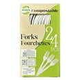 thumbnail image 1 of Fourchettes compostables Go4Green, ensemble de 24, 1 of 5