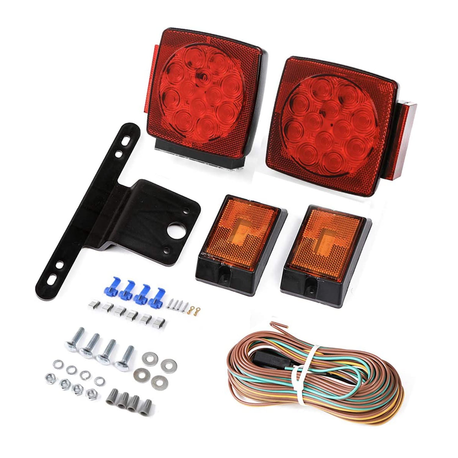 CZC AUTO LED Submersible Trailer Light Kit fits Boat for Under 80 Inch