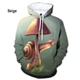 thumbnail image 3 of Motif Amusant Hommes Dames Sweat à Capuche 3D Escargot Imprimé Mode Décontractée Pull tops, 3 of 4