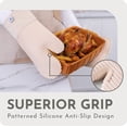 thumbnail image 4 of Juego de guantes de cocina y soportes para ollas, batido de silicona acanalado, 4 of 9