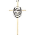 thumbnail image 3 of 6 inch Antique Silver Lamb of God on a Polished Brass Cross, 3 of 3