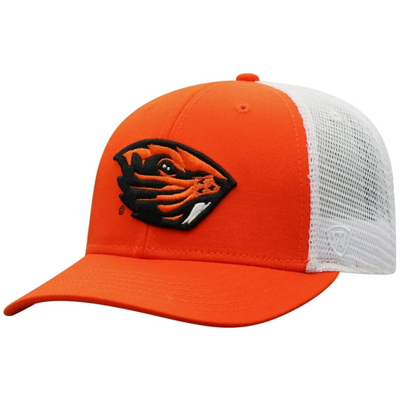 Men's Top of the World  Orange/White Oregon State Beavers Victory Baseline Adjustable Trucker Hat