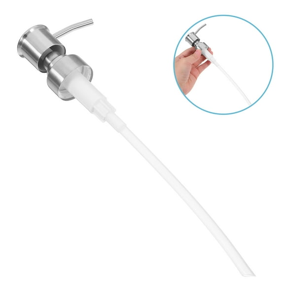 NUOLUX 1Pc Pump Bottles Stainless Steel Dispenser Pump for Shampoo and Conditioner Silver