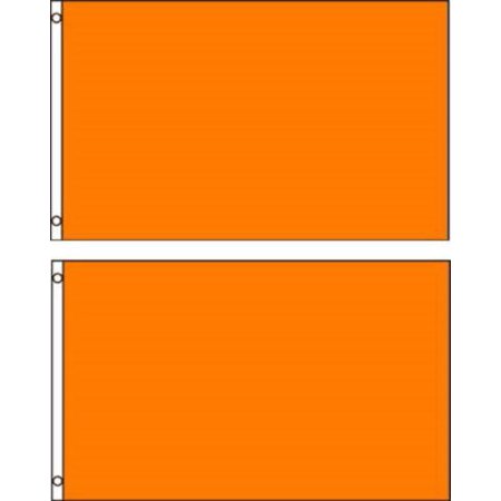 2 Pack Lot 3x5 Orange Solid Plain Blank Color Flag 3 X5 Banner