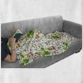 thumbnail image 6 of Zoo Soft Flannel Fleece Throw Blanket, Happy Friendly Jungle Animals Giraffe Monkey and Butterfly Trees Flowers Zoo Nature, Cozy Plush for Indoor and Outdoor Use, 50" x 70", Multicolor, by Ambesonne, 6 of 6