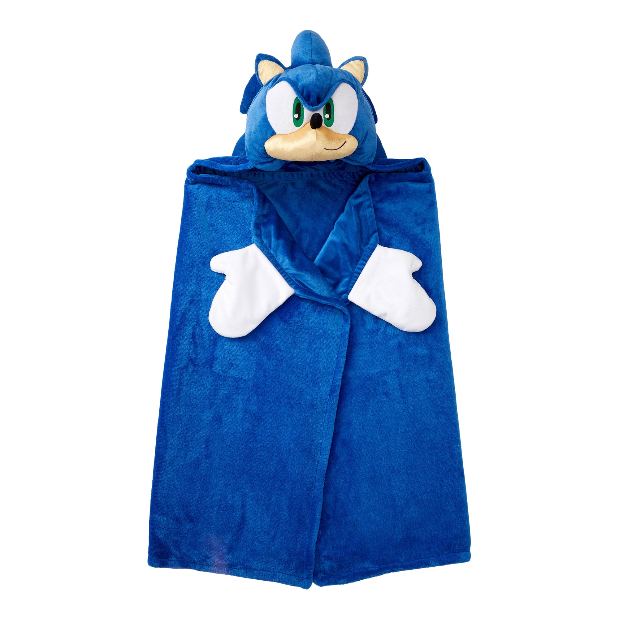 Sonic Kids Hooded Throw, Wearable Plush, Blue