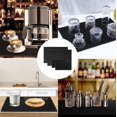 thumbnail image 2 of LYRAXE Tapete para Barra, Estera de Barra, Alfombrillas Antideslizantes Resistentes al Calor, Alfombrillas de Bar, para Bartender, Bartops, Caf&eacute;s, Restaurantes (negro-4pcs), 2 of 7