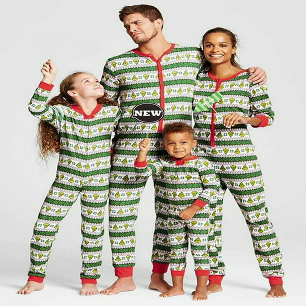 Family Matching Christmas Pajamas Set Men PJs Sleepwear Nightwear