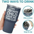 thumbnail image 5 of 1 Piece - My Favorite Child Gave Me This Cup Tumbler, Fathers Day Birthday Gifts For Dad, Stainless Steel Tumbler 30 Oz, Papa Gifts, Dad Gifts From Daughter, Son, New Dad Dad Gifts Ideas, 5 of 6